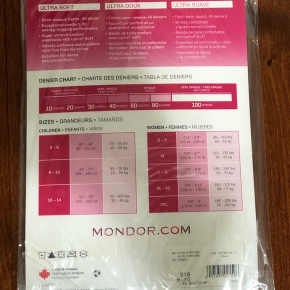 SOLD ‼️ Mondor Dance light pink tights! - Picture 2 of 2
